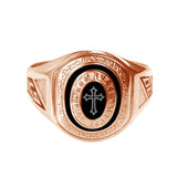 Sterling Silver Personalized Pattern Engraved High School University College Class Ring