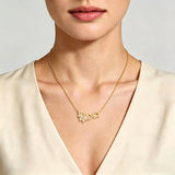 14K Gold Plated Birthstone Infinity Butterfly Necklace for Women