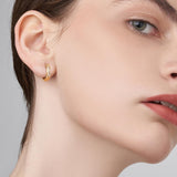 14K Gold Plated Classic Huggie Earrings for Women