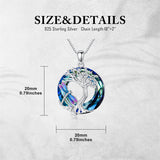 Sterling Silver Crystal Tree of Life Cardinal  Cat Hummingbird Dog Dragonfly Eagle Pendant Necklace
