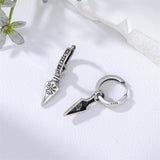 Sterling Silver Viking Raven Stud Dangle Earrings
