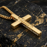 14K Gold Plated Soccer Football Basketball Baseball Cross  with Bible Verses Religious Pendant Necklace for Men