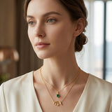 14K Gold Birthstone Birth Flower  Pendant Necklace Birthday Jewelry Gifts for Women
