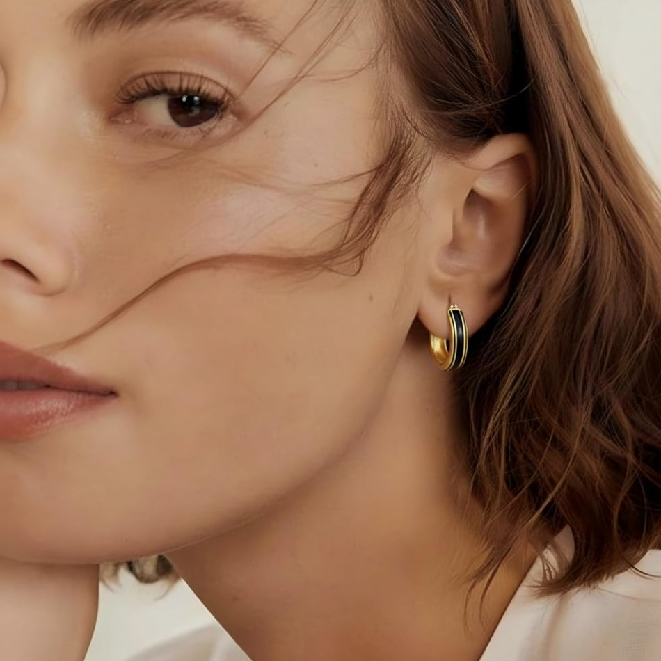 14K Gold Plated  Hoop Earrings for Her