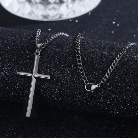 14K Gold Plated Cross Pendant Necklace Protection Jewelry Religious Gift