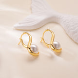 14K Gold Plated Pearl  Earrings for Women