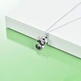 Sterling Silver Panda Pendant Necklace
