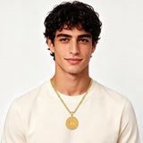 14K Gold Plated Patron Saint Necklace Saint Medal Catholic Amulet Jewelry