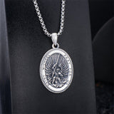 Sterling Silver Saint Joseph St Michael Saint Peter Saint Christopher Religious Pendant Necklace