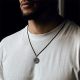 Sterling Silver Memento Mori Gothic Skull Amulet Pendant Necklace for Men