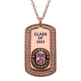 Sterling Silver Personalized Birthstone Class Necklaces High School, College University Pendant Necklace