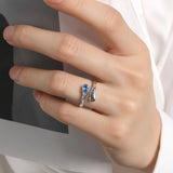 Sterling Silver I Am Enough God Is With Me Let Go Let God Faith Over Fear Faith Hope Love Just Breathe Open Ring
