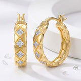 14K Gold Plated Hoop Earrings Jewelry Gift for Birthday Anniversary Mother's Day
