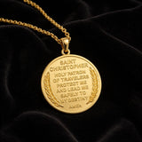 Patron Saint Medal Gold Plated Catholic Pendant Christian Religious Necklace Amulet Jewelry