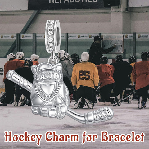 Sterling Silver Hockey Charm Beads
