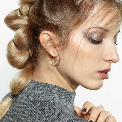 14K Gold Plated  Hoop Earrings for Women