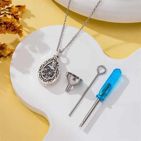 Sterling Silver Bumble Bee  Butterfly Cardinal Cross Dragonfly Hummingbird Paw Print Urn Necklace for Ashes