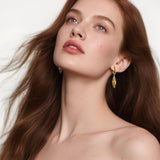 14K Gold Plated Twisted  Hoop  Earrings for Women