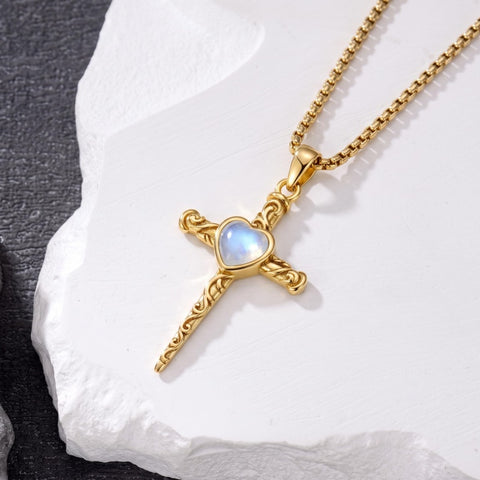 10K 14K 18K Gold Cross Pendant Necklace Religious Jewelry Gifts for Men and Women