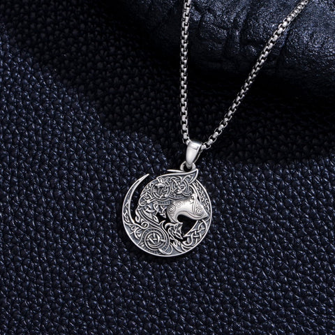 Sterling Silver Peace Sign Coexist Peace Symbol Pirate Tree of Life Thor's Hammer Wolf Raven Viking Series Necklace
