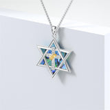 Sterling Silver Crown Jesus Fish Celtic Knot Chai  Lion Star of David Pendant Necklace