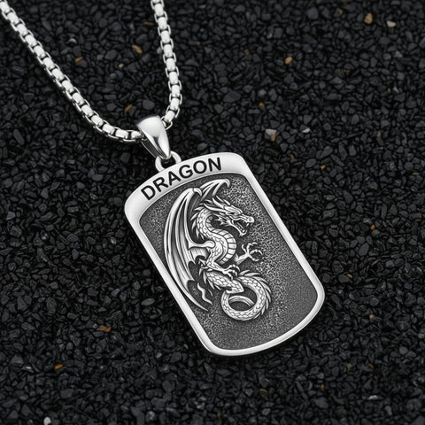 Sterling Silver Tiger Eagle Lion Dragon Phoenix Necklace for Men Animal Jewelry Gifts for Chrismas Birthday