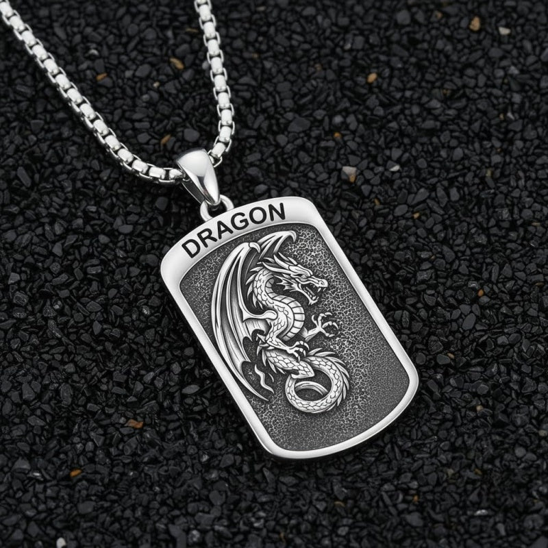 Sterling Silver Tiger Eagle Lion Dragon Phoenix Necklace for Men Animal Jewelry Gifts for Chrismas Birthday
