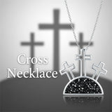 Sterling Silver Cross Pendant Necklace for Women Southwestern Cross Jewelry Gifts