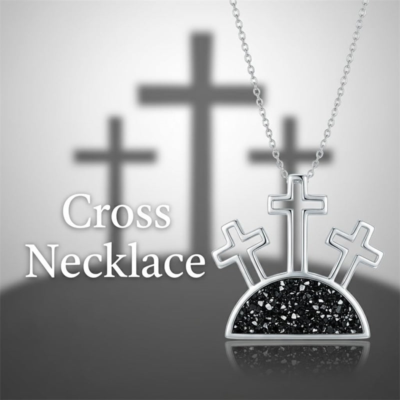 Sterling Silver Cross Pendant Necklace for Women Southwestern Cross Jewelry Gifts