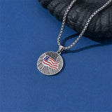 Sterling Silver American Flag Football Basketball Soccer Volleyball Tennis Baseball Pendant Necklace