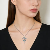 14K Gold Plated Turquoise Turtle Dragonfly Hummingbird Pendant Necklace