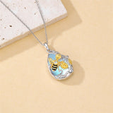 Sterling Silver Blue Dragonfly Pendant Necklace