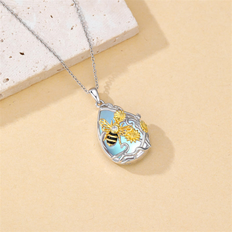 Sterling Silver Blue Dragonfly Pendant Necklace