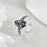 Sterling Silver Vintage Cat Butterfly Dragonfly Hummingbird Snake Ring for Women