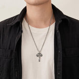 Sterling Silver Cross Pendant Necklace Gift for Anniversary Christmas