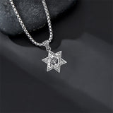 Sterling Silver Star of David Chai Cross Evil Eye Lion of Judah Menorah Tree of Life Protection Pendant Necklace