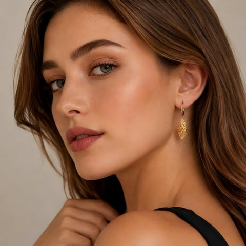 14K Gold Plated Dangle Drop Earrings for Women