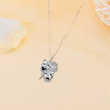 Sterling Silver Tragedy Comedy Mask Drama Theater Pendant Face Pendant Necklace
