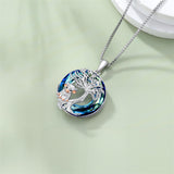 Sterling Silver Crystal Tree of Life Cardinal  Cat Hummingbird Dog Dragonfly Eagle Pendant Necklace