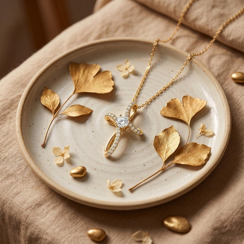 14K Gold Plated Cross Pendant Necklace for Women Faith Jewelry for Anniversary Christmas  Birthday Mother's Day