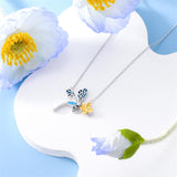 Sterling Silver Turquoise Dragonfly Pendant Necklace