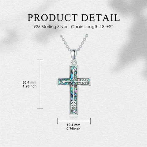 Sterling Silver Cross Pendant Necklace for Women Southwestern Cross Jewelry Gifts