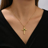 14K Gold Plated  Birthstone Cross Necklace  Pendant Necklace Mother's Day Birthday Gifts for Women