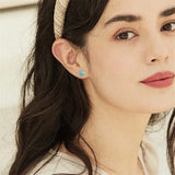Sterling Silver Celtic Knot Moon Stud Earrings