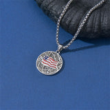 Sterling Silver American Flag Football Basketball Soccer Volleyball Tennis Baseball Pendant Necklace