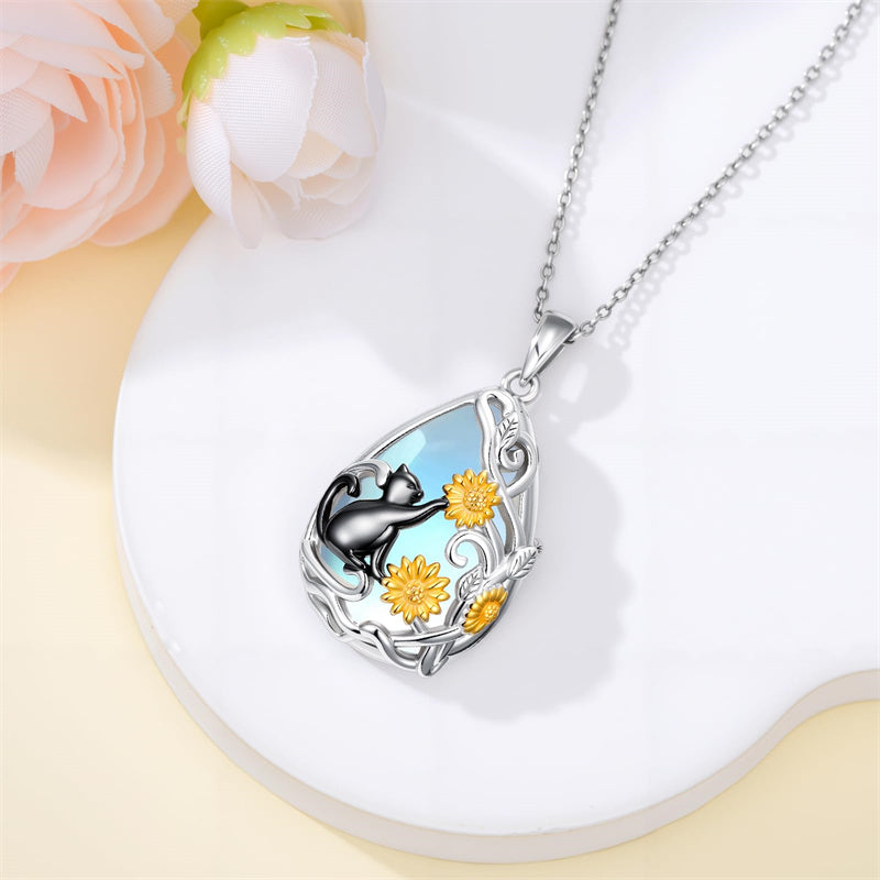 Sterling Silver Blue Dragonfly Pendant Necklace