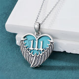 Sterling Silver Turquoise Angel Number 11:11 111 333 444 Pendant Necklace