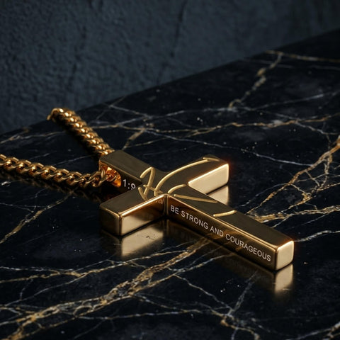 14K Gold Plated Soccer Football Basketball Baseball Cross  with Bible Verses Religious Pendant Necklace for Men