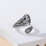 Sterling Silver Vintage Bee Butterfly Dragonfly Hummingbird Tree of Life Sunflower Spoon Rings