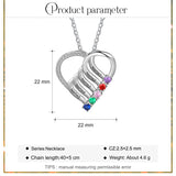 Sterling Silver Personalized  Engraved 2-6 Names Family Pendant Necklace